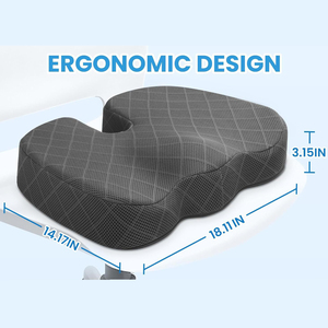 Coussin de chaise en mousse à mémoire de forme, vente directe usine, soulage la douleur du nerf sciatique et soutient le coccyx - Product Image 5
