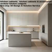 Meubles de cuisine modulaires sur mesure en kit, prêts à assembler (RTA), pour projets d'appartements