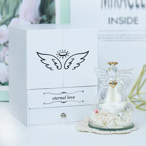 TC รูปปั้นนางฟ้าแก้วรูปกุหลาบนิรันดร์ในกล่องของขวัญวันวาเลนไทน์ของขวัญวันแม่ของขวัญกุหลาบนิรันดร์ - Product Image 6