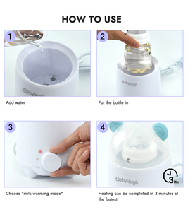Chauffe-biberon électrique portable intelligent à faible bruit pour bébé, marque privée, 4 modes, multifonction, avec stérilisateur - Product Image 6