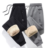 Vente en gros de pantalons de jogging doublés en sherpa avec logo personnalisé, pantalons de survêtement en polaire thermique pour hommes, fabricant, taille plus 7XL, prêts à être expédiés
