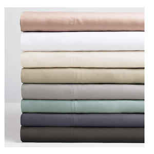 Ga Trải Giường Màu Trắng Sa Tanh Trung Quốc Ga Trải Giường Cotton Khách Sạn Thương Hiệu Sang Trọng Cỡ <span class=keywords><strong>King</strong></span> 60S <span class=keywords><strong>300</strong></span> Ga Trải Giường Màu Trắng Đếm Chỉ Bán Sỉ - Product Image 1