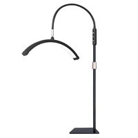 Lampe LED de beauté incurvée en demi-lune de 16 pouces, lumière d'appoint au sol en forme de U pour tatouage, ongles, sourcils et extensions de cils