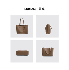Sac seau pour femme en cuir véritable, sac à main en cuir, sac à bandoulière décontracté, sacs fourre-tout et sacs bandoulière - Product Image 5