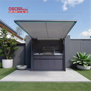 Stainless Steel Pod Modern Design Remove Formaldehyde Outdoor Location Apartment Bbq Island with Shed Outdoor Kitchen - Product Image 1