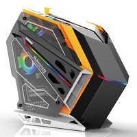 Caja de Ordenador ATX de Torre Completa OEM, Panel Lateral con Ventana, USB, Ventilador Frontal, Construcción de Acero/Aleación de Aluminio/Acrílico, para Juegos de Escritorio