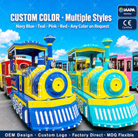 Train touristique électrique sans rails pour aires de jeux extérieures, centres commerciaux, sites touristiques et attractions panoramiques