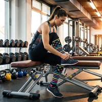 Chaussettes de compression professionnelles en nylon tricoté 15-20 mmHg pour femmes - Soutien gradué pour le sport et l'usage quotidien - Collection Automne