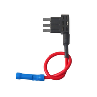 Porte-fusible Micro3 Blade 16AWG 150MM, support de fusible en dérivation étanche en cuivre 12V 32V pour voiture, camion, bateau, marine, moto