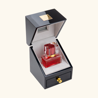 Boîte à parfum de luxe minimaliste en laque brillante, boîte à parfum en bois écologique avec tiroir, emballage de parfum