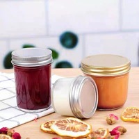 120ml 200ml 250ml 400ml 450ml 730ml Wide Mouth Glass Mason Canning Fruit Jam Jelly Juice Jar Glass with Sliver Lid and Straw