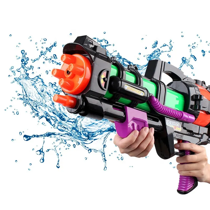 Promo realistico colorato Super pratico pompa di plastica più forte pistola per giocattoli a spruzzo d'acqua per bambini borsa per adulti