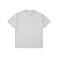 Kaos Pria Solona Blend Fabric 205g, Cepat Kering, Bernapas, Menyerap Keringat, Gaya Vintage, Kerah O, Lengan Pendek, Longgar