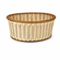 Ronde ovale rieten broodmand, rotan stijl, geweven opbergmand voor tafel, fruit en etenswaren presentatie