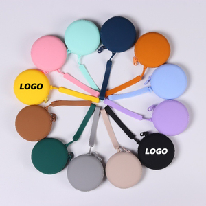 Benutzer definierte Logo Silikon Geldbörse-Wasserdichte Reiß verschluss Mini-Tasche für Ohrhörer, Schlüssel, Werbe geschenk Reise veranstalter - Product Image 1