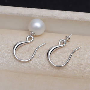 Boucle d'oreille en argent S925, simple, DIY, bijoux en perles, accessoires faits main personnalisés, semi-finis, plateau vide 4219 pour boucles d'oreilles - Product Image 4