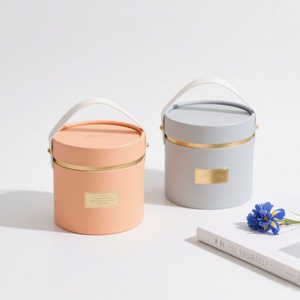 Caja de Regalo Biodegradable Personalizada de Lujo y Alta Calidad para el Día de San Valentín, Caja Redonda Tipo Cubo para Ramos de Flores, Caja para Joyería - Product Image 2