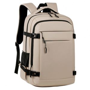 Custom Men's Waterproof Notebook <b>Laptop</b> Backpack Anti-theft PU Multi Pocket Outdoor Bagpack Fashion City Commute School <b>Bag</b> - Product Image 1