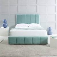 Lits Capitonnnés de Luxe à Rangement Double Simple Complets avec Sommier Relevable et Rangement Type Lit King Size Queen