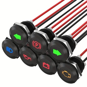 Metal LED Dashboard Indicator Light 8mm 12V 24V 36V Waterproof Easy Install For <b>Auto</b> <b>Electronics</b> - Product Image 3