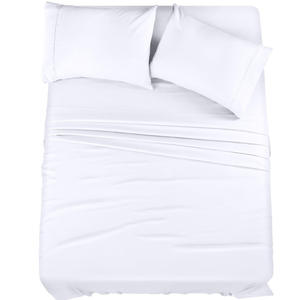 ODM/OEM Funda de edredón Sábana plana/bajera Color liso Textiles para el hogar Hotel Juego de sábanas Sábanas de fibra de Bambú - Product Image 6