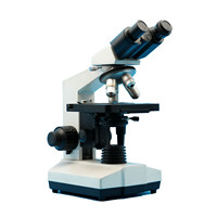Xsz-107 Hinged Binocular Microscope with LED Light Source 40-1600 Times for Biological Laboratory School Education