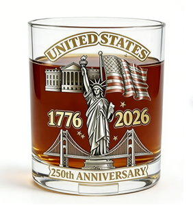 Nouvelle Bouteille de Whisky Édition 1776-2026 Verre à Whisky et Vin Amérique USA 250e Anniversaire We <span class=keywords><strong>the</strong></span> People 2026 - Product Image 2