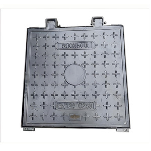<strong>1000X1000</strong> Ductile Cast Iron Square Rectangle <strong>Manhole</strong> <strong>Cover</strong> Black Engineer Grade Airports Roadway EN124 D400 Standard Zhen Han - Product Image 5