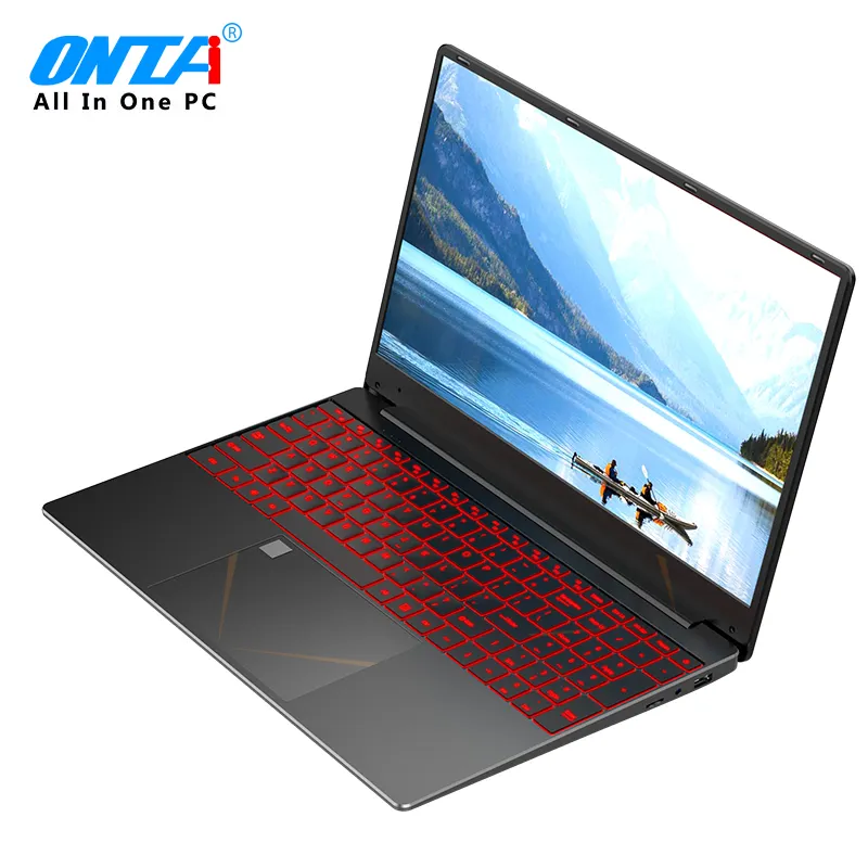 15.6inch Big Screen 4 Core Computer Win10 portable pc Slim Laptop gaming Laptop With Backlight Keyboard Intel Celeron J4125