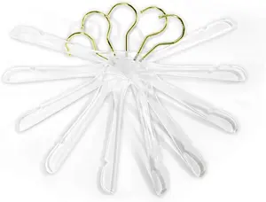 Móc Treo Quần Áo Bằng Acrylic Trong Suốt-Giá Đựng Tủ Quần Áo Nặng Thời Trang Với Móc Áo Và Móc Áo Bằng Thép Mạ Crôm Vàng - Product Image 5