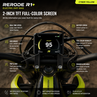 Moto électrique tout-terrain rapide RERODE R1+ 17000W 72V avec pneus larges de 18 pouces pour adultes