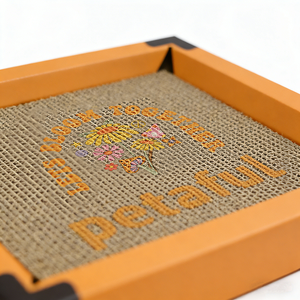 Groothandel Moderne Creatieve Oranje Vierkante Grote Golfkarton Ecologische Kattenbed Kattenkrabpaal Duurzame Kattenkrabplank - Product Image 3