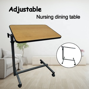 Mesita <span class=keywords><strong>de</strong></span> noche <span class=keywords><strong>con</strong></span> <span class=keywords><strong>ruedas</strong></span> para hospital, ajustable, <span class=keywords><strong>con</strong></span> elevación móvil, para pacientes sobre la <span class=keywords><strong>cama</strong></span>, <span class=keywords><strong>mesa</strong></span> <span class=keywords><strong>de</strong></span> comedor - Product Image 3