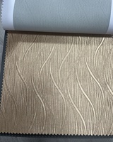 Tissu occultant tissé teint en gros, poids moyen 250 g/m², pour rideaux et textiles de maison, avec motif gaufré, emballage en rouleau