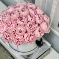 Pivoines roses pâles préservées LY, roses éternelles, fleurs préservées, fleurs au toucher réel, boîte de pivoines préservées