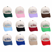 Op maat gemaakte 3D geborduurde logo-stijl structuur katoenen sport pet voor dames, 5-delige baseballcap, Gorras petten voor heren