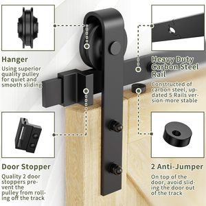 <strong>Barn</strong> <strong>Sliding</strong> <strong>Door</strong> System for 2 Panel <strong>Door</strong> , Double <strong>Barn</strong> <strong>Sliding</strong> <strong>Door</strong> Hardware Hit, 10 FT Double Set - Product Image 3