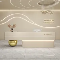 Ensemble complet de comptoirs de réception modernes et luxueux pour les magasins de vêtements, les salons de mariage et les bureaux d'entreprise