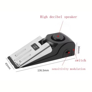 Système d'alarme de porte sans fil 120 dB, alarme de sécurité domestique anti-effraction, système de blocage de porte portable, alarme de pression pour porte - Product Image 1