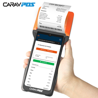 Sistem POS Android 14 Grosir, Terminal Mobile 6.5 Inci 8 Core dengan Printer Thermal 80mm