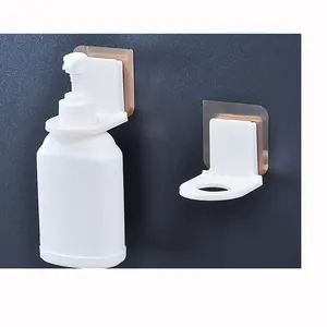 Porte-shampooing en Gel douche auto-adhésif, pince pour bouteilles de savon, support mural, porte-savon liquide, pour salle de bains à domicile