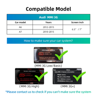 Module de mise à niveau CarPlay Rhythm pour Audi A6 A7 MMI 3G 2010 2015, système double filaire et sans fil, commutateur, carte en direct