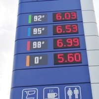 AUTODISP Layar Tampilan Harga Bensin Minyak LED Outdoor 8 inci IP65 Tahan Air Terlihat di Bawah Sinar Matahari 5500cd/m Kecerahan Garansi 2 Tahun