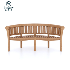 Bộ bàn ghế ngoài trời bằng gỗ tếch hiện đại, sang trọng, hình tròn, dùng cho sân vườn - Product Image 3