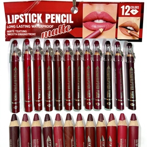 Crayon à lèvres mat imperméable DUOMI GIRL BP007, longue tenue, pour un contour des lèvres en une seule traite, maquillage, 12 couleurs - Product Image 1