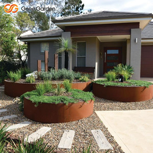GNEE Heavy-Gauge Steel Landscape Edging Rectangle Shape for Commercial <b>Gardens</b> - Product Image 5