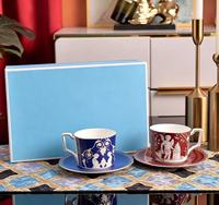 Service à thé en porcelaine fine Yanjun style rétro européen, théière, tasses et soucoupes, pour usage quotidien, décoration de table, coffret cadeau