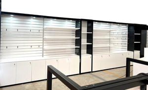 Espositore per Parrucche in Legno per Negozi di Articoli di Bellezza, Scaffale Espositivo per Extension e Ciocche di Capelli Naturali, Arredamento per Negozi - Product Image 4