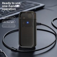 Briquet électronique haut de gamme rechargeable, design moderne et simple, coupe-vent, personnalisé, cadeau pour homme, à piles