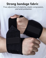 Support de main réglable en coton et latex antidérapant pour musculation, haltérophilie, soulevé de terre et développépresse